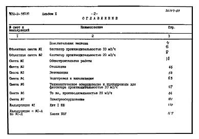 Состав альбома. Типовой проект 902-2-385.85Альбом 10 Сметы