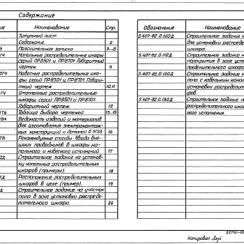 Состав фльбома. Серия 5.407-82 УстановкаВыпуск 0 Материалы для проектирования