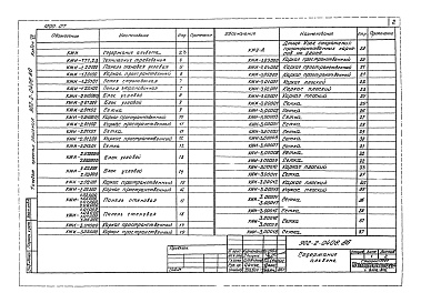 Состав альбома. Типовой проект 902-2-0408.86Альбом 7 Секции шириной 9м. Изделия железобетонные.     
