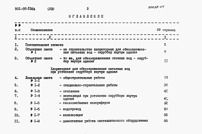Состав альбома. Типовой проект 901-07-10.84Альбом 8 Сметы 