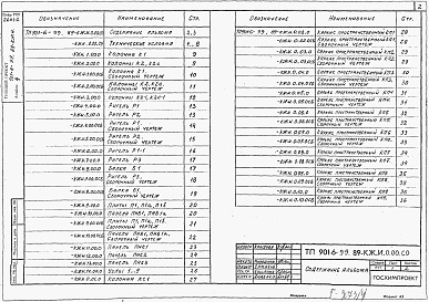 Состав альбома. Типовой проект 901-6-99.89Альбом 4 Изделия строительные   
