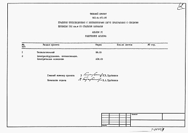 Состав альбома. Типовой проект 901-6-95с.86Альбом 9 Спецификации оборудования