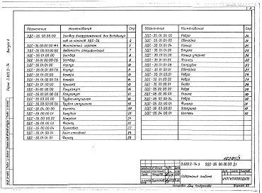Состав альбома. Серия 3.820.2-74 ЗатворыВыпуск 3 Затвор диафрагменный ЗДС-35. Рабочие чертежи