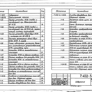 Состав фльбома. Серия 7.402-5 УзлыВыпуск 1 Монтажные схемы и узлы