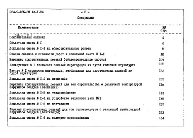 Состав альбома. Типовой проект 224-9-185.83Альбом 5.84  Сметы     