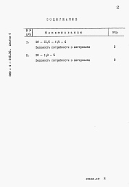 Состав альбома. Типовой проект 820-4-046.92Альбом 4 Ведомости потребности в материалах 