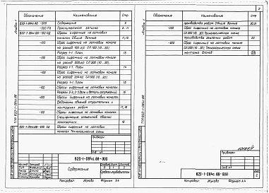 Состав альбома. Типовой проект 820-1-084c.88Альбом 1  Строительные чертежи сооружений     