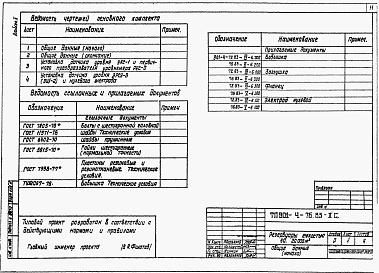 Состав альбома. Типовой проект 901-4-79с.84Альбом 2 Технологические трубопроводы и сигнализация резервуаров емк. 50...20000 м3. (из ТП 901-4-76.83)    