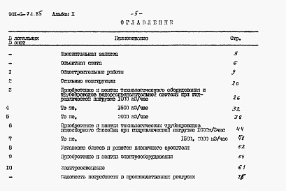 Состав альбома. Типовой проект 901-6-72.85Альбом 10 Сметы
