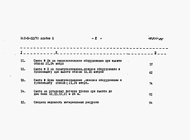 Состав альбома. Типовой проект 901-5-22/70Альбом 2 Сметы    