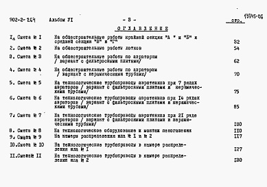 Состав альбома. Типовой проект 902-2-264Альбом 6 Сметы