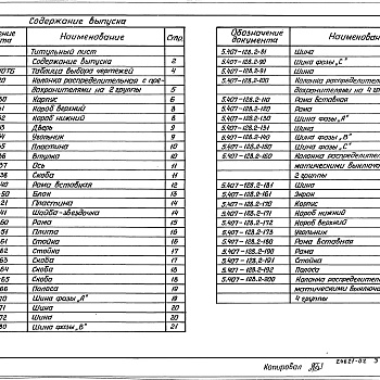 Состав фльбома. Серия 5.407-128 УстановкаВыпуск 2 Изделия. Рабочие чертежи 