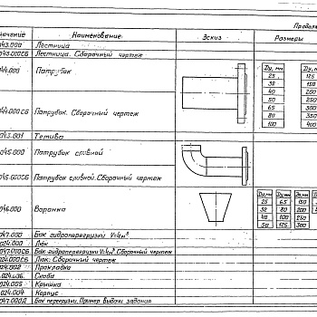 Состав фльбома. Серия 4.903-13 ВспомогательноеВыпуск 1-2 Баки цилиндрические вертикальные для воды емкостью от 4 до 60 м3