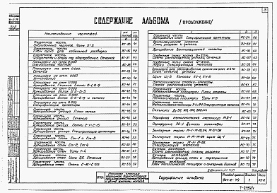 Состав альбома. Типовой проект 901-2-74Альбом 1 Архитектурно-строительная, технологическая, механическая и санитарно-техническая части