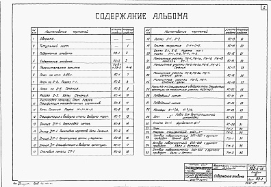 Состав альбома. Типовой проект 902-2-75Альбом 3 Аэротенки с низконапорной аэрацией