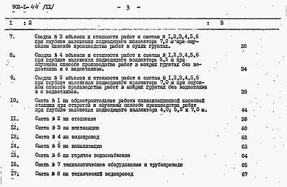 Состав альбома. Типовой проект 902-1-44Альбом 9 Сметы
