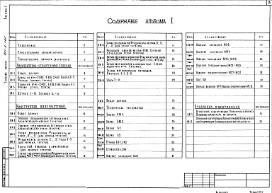 Состав альбома. Типовой проект 901-2-105Альбом 1 Архитектурно-строительная и санитарно-техническая части.