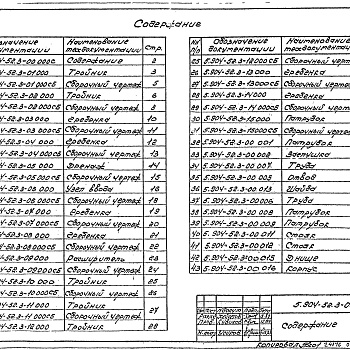 Состав фльбома. Серия 5.904-52 ТрубопроводнаяВыпуск 3 Узлы и детали трубопроводов обвязки воздухонагревателей приточных камер и центральных кондиционеров. Рабочие чертежи