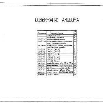 Состав фльбома. Серия 7.406-1 УнифицированныеВыпуск 1-1 Борова. Элементы конструкций