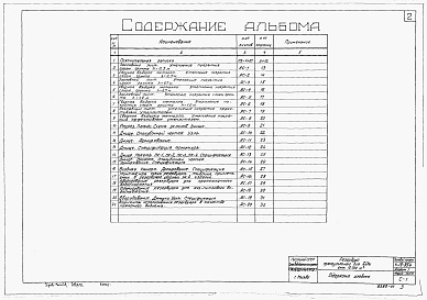 Состав альбома. Типовой проект 4-18-854Альбом 1 Строительная часть и оборудование (для площадок без грунтовых вод)