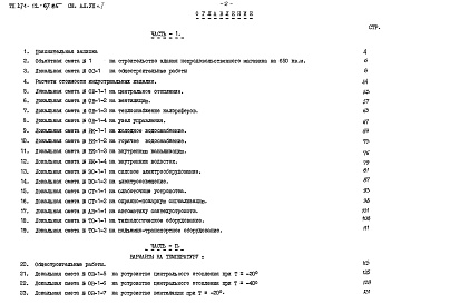Состав альбома. Типовой проект 271-12-67.85Альбом 7 Сметы. Часть 1