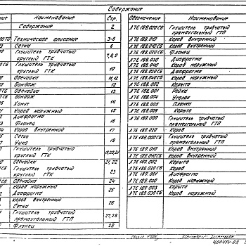 Состав фльбома. Серия 5.904-17 ГлушителиВыпуск 1-1 Трубчатые глушители. Рабочие чертежи