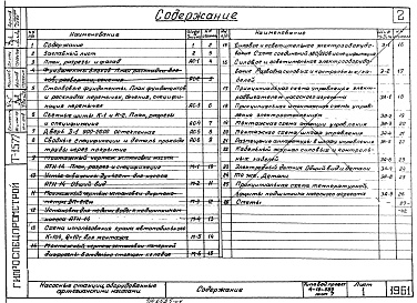 Состав альбома. Типовой проект 4-18-589Альбом 1 Тип 7 Рабочие чертежи