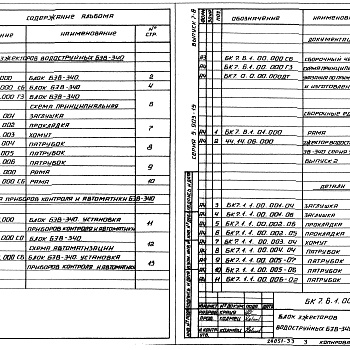 Состав фльбома. Серия 5.903-15 БлокиВыпуск 7-6 Блок эжектора водоструйного БЭВ-340. Рабочие чертежи