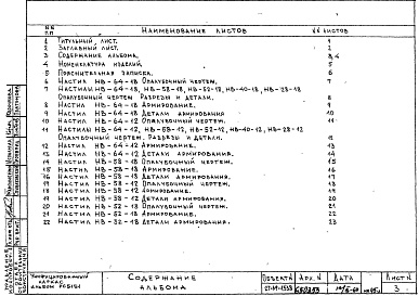 Альбом 1 Рабочие чертежи настилов НВ-64-18, НВ-64-12, НВ-58-18, НВ-52-18, НВ-52-12, НВ-40-18. НВ-40-12, НВ-28-18, НВ-28-12