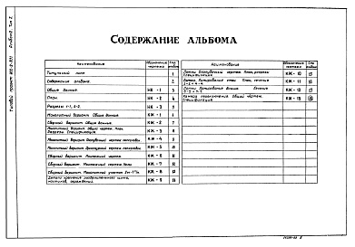 Состав альбома. Типовой проект 902-2-331Альбом 2 Тип 1 Технологическая и строительная части. Q = 1400 - 2700 куб. м/сутки  