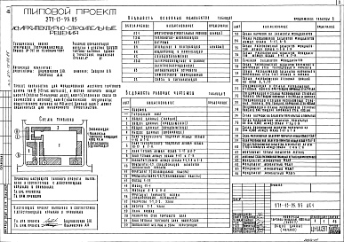 Состав альбома. Типовой проект 271-13-95.85Альбом 1 Архитектурно-строительные решения. Технология и механизация. Витражи     