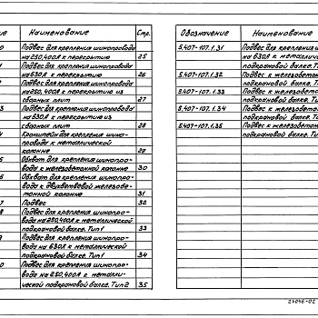 Состав фльбома. Серия 5.407-107 ПрокладкаВыпуск 1 Узлы.Изделия.Рабочие чертежи