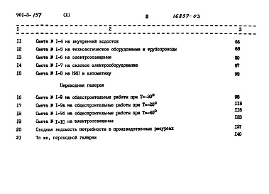 Состав альбома. Типовой проект 901-3-137Альбом 10 Сметы