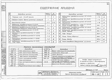 Состав альбома. Типовой проект 901-1-28Альбом 1 Пояснительная записка и чертежи