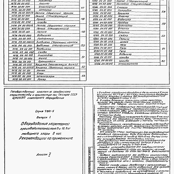 Состав фльбома. Серия 7.901-5 НестандартизированноеВыпуск 1 Оборудование хлораторных.производительностью 2,5,12.5,25 и 50 кг товарного хлора в час. Рабочие чертежи кг