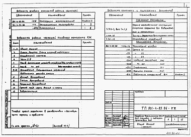 Состав альбома. Типовой проект 901-4-85.86Альбом 1 Конструктивные решения.     