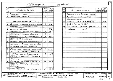 Состав альбома. Типовой проект 902-2-209Альбом 1 Часть 2 Септики круглые из сборного железобетона
