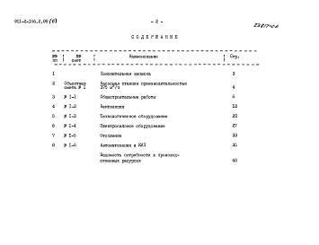 Состав альбома. Типовой проект 901-2-166.1.89Альбом 6 Вариант 2.Насосная станция производительностью 375 м3/ч.Сметы.