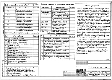 Состав альбома. Типовой проект 901-1-32.83Альбом 1 Технологическая часть, нестандартизированное оборудование.                