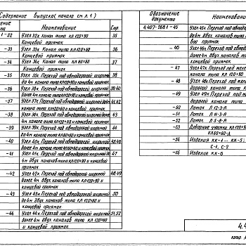 Состав фльбома. Серия 4.407-268 УзлыВыпуск 1 Узлы кабельных каналов. Рабочие чертежи