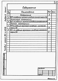 Состав альбома. Типовой проект 901-4-65.83Альбом 6 Часть 1 Ведомости потребности в материалах.(Для резервуара емкостью 500 м3) 