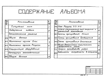 Состав альбома. Типовой проект 902-2-433.87Альбом 2 Часть 3 Четырехсекционная камера