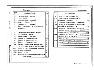 Состав альбома. Типовой проект 901-2-166.1.89Альбом 2 Вариант 1. Насосные станции производительностью 150-200 м3/ч Технологические решения. Архитектурно-строительные решения. Спецификации оборудования. Ведомости потребности в материалах         	                  	                  	          
