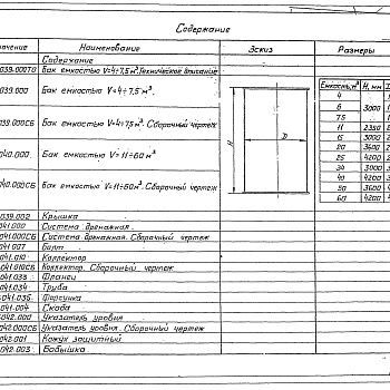 Состав фльбома. Серия 4.903-13 ВспомогательноеВыпуск 1-2 Баки цилиндрические вертикальные для воды емкостью от 4 до 60 м3