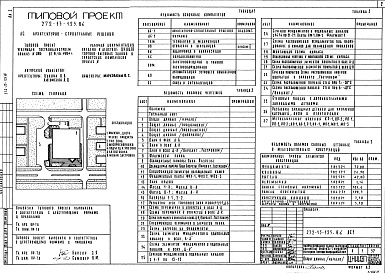 Состав альбома. Типовой проект 272-13-125.86Альбом 1 Архитектурно-строительные решения. Витражи. Технология и механизация     