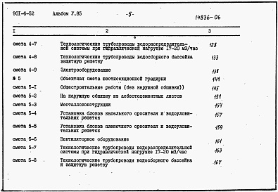 Состав альбома. Типовой проект 901-6-52Альбом 5 Сметы