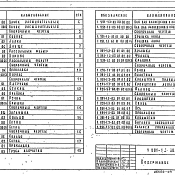 Состав фльбома. Серия 1.291-1 ОхлаждаемыеВыпуск 3 Нестандартное оборудование для рассольных систем охлаждения холодильных камер