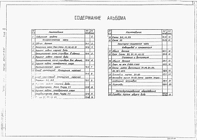 Состав альбома. Типовой проект 901-07-9.84Альбом 3 Технологическая и санитарно- техническая части, нестандартизированное оборудование. Вариант обеззараживания сточных вод.     