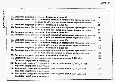 Состав альбома. Типовой проект 901-1-60.86Альбом 2 Сметы. Ведомости потребности в материалах     