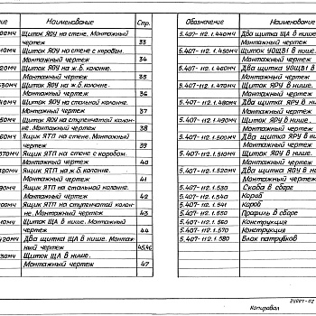 Состав фльбома. Серия 5.407-112 УстановкаВыпуск 1 Монтажные чертежи. Чертежи изделий